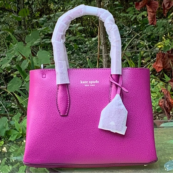 kate spade Handbags - KATE SPADE Eva Top Zip SMALL SATCHEL CROSSBODY BAG! Baja Rose Fuschia Leather